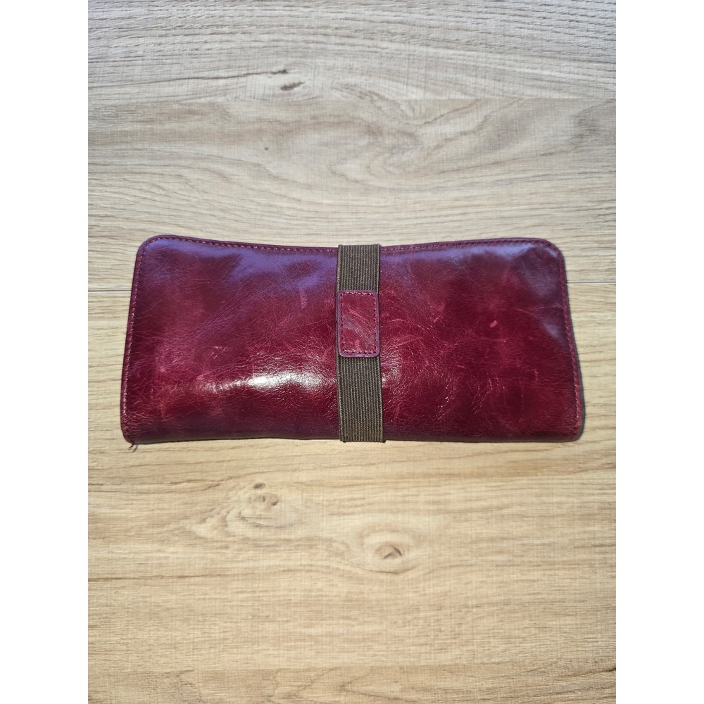NWT HOBO Keira Leather Travel Wallet Bordeaux Organizer bohemian minimalist - Picture 2 of 9